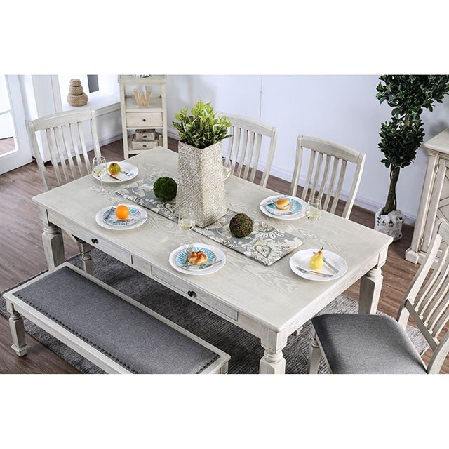 Georgia 6 Pc Dining Table Set w/ Bench - Image 3