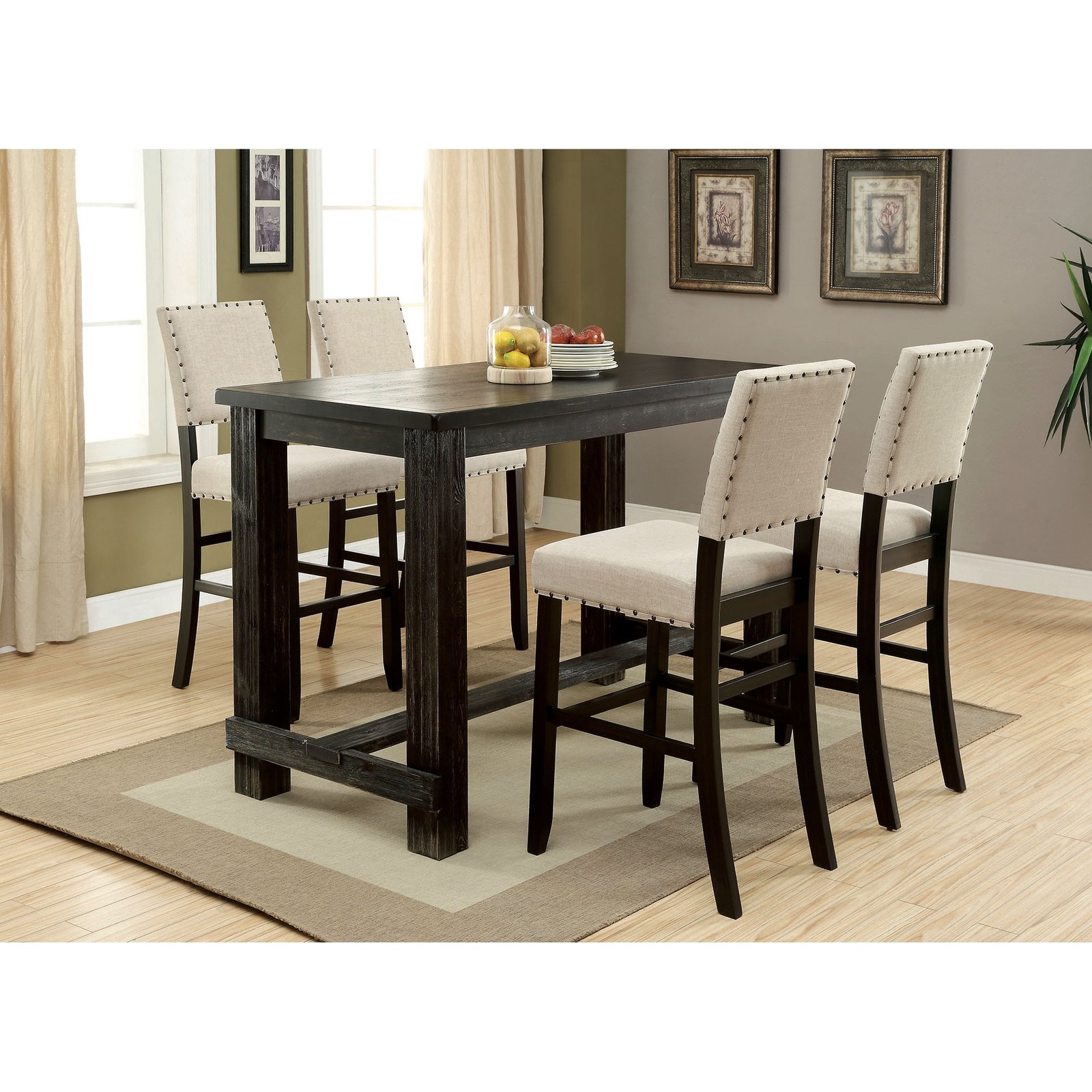 Sania 5 Pc Bar Table Set - Image 2