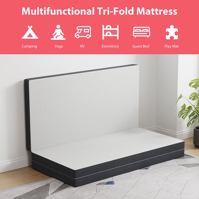 Hollyhock 3" Queen Tri-Fold Memory Foam Topper - Image 7