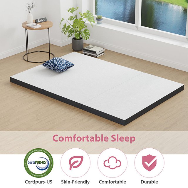 Hollyhock 4" Full Tri-Fold Memory Foam Topper - Image 4