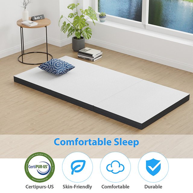 Hollyhock 4" Twin Tri-Fold Memory Foam Topper - Image 4