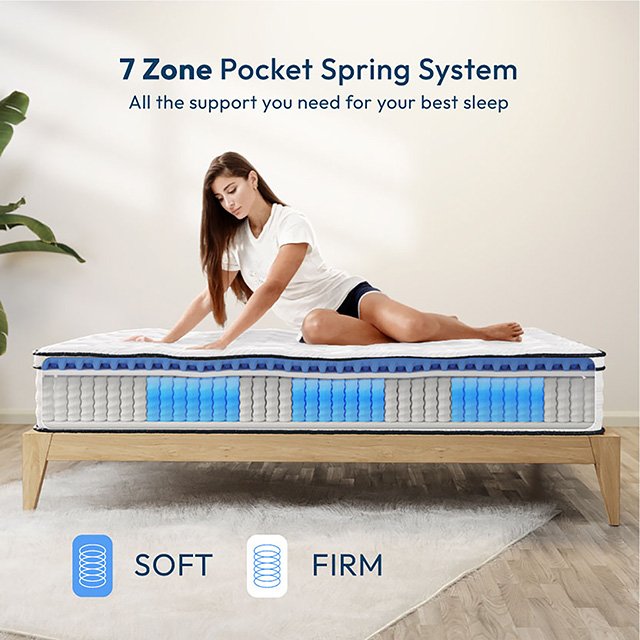 Salvia 12" Cal.King Hybrid Pocket Coil Mattress - Image 6