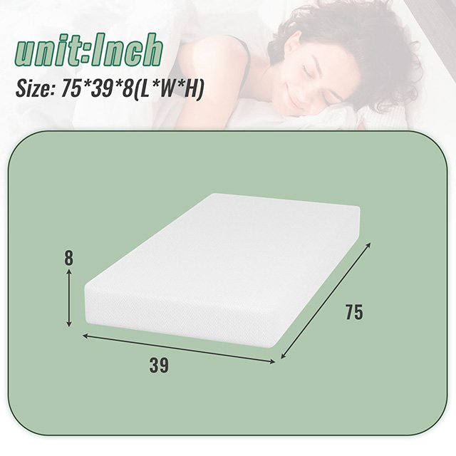 Coreopsis 8" Twin Memory Foam Wave Comfort - Image 3