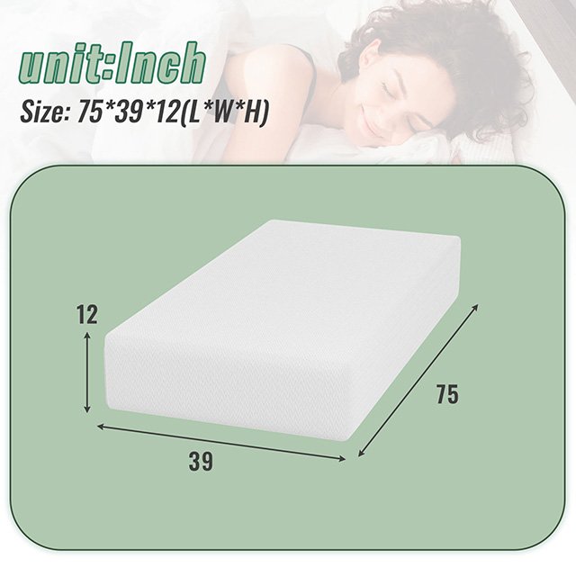 Coreopsis 12" Twin Memory Foam Wave Comfort - Image 9