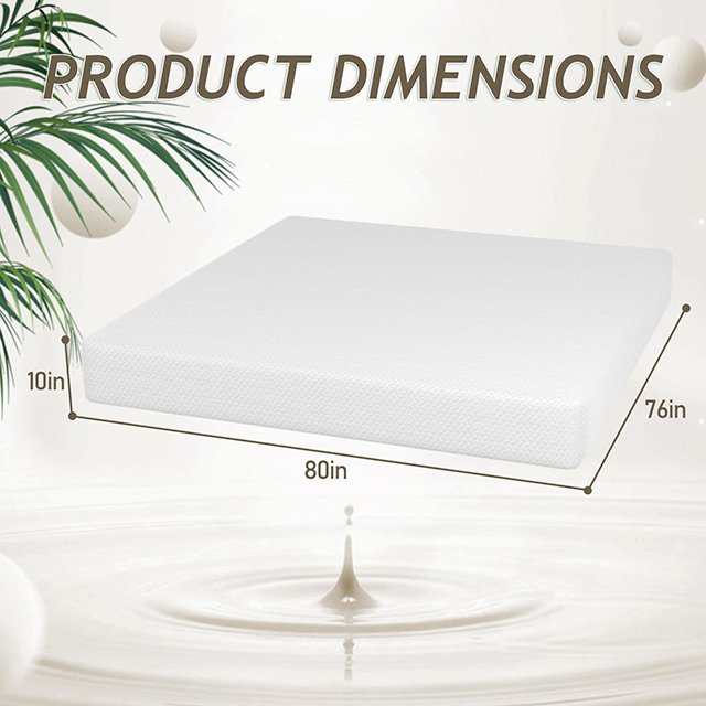 Forsythia 10" E.King Green Tea Gel Memory Foam - Image 3