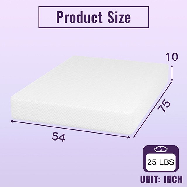 Nasturtium 10" Full Bamboo Charcoal Infused Memory Foam - Image 5