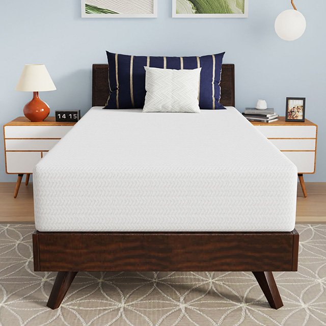 Nasturtium 10" Twin Bamboo Charcoal Infused Memory Foam - Image 3