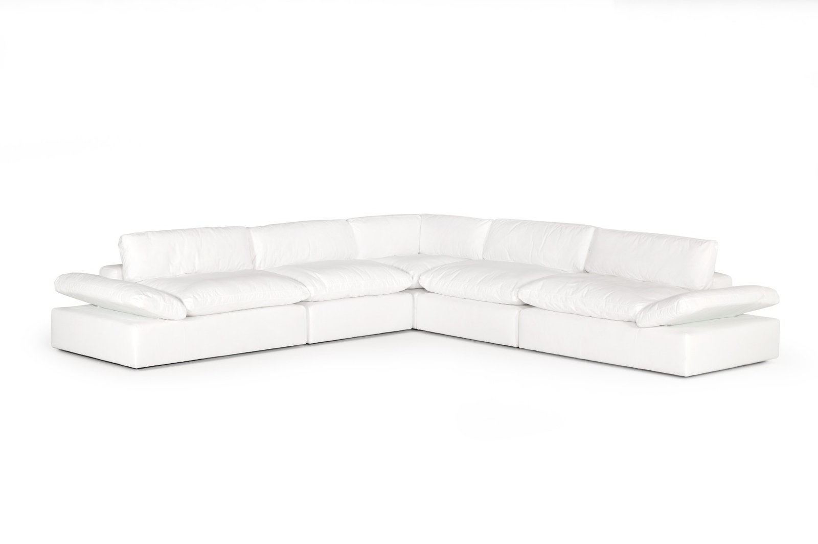 Divani Casa Kelly - Modern White Fabric Sectional Sofa - Image 2