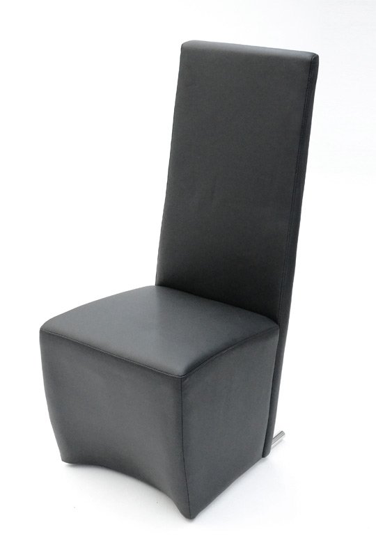 A&X Maud Modern Black Leatherette Dining Chair - Image 3