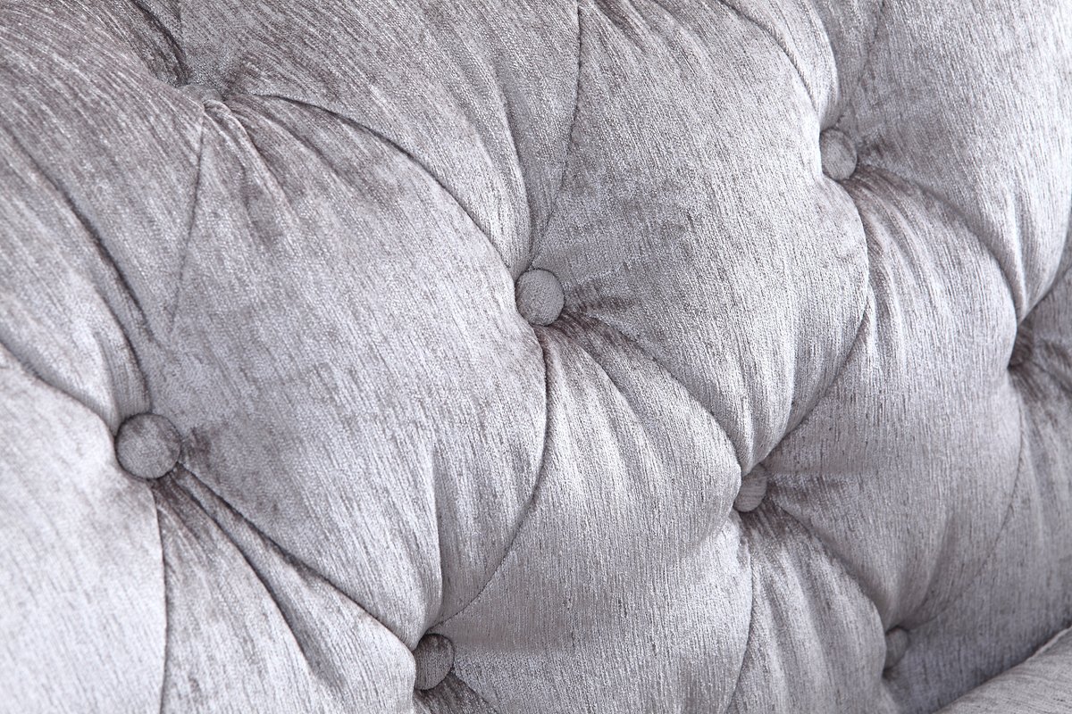 Divani Casa Alexandrina Grey Tufted Velvet Sofa - Image 5