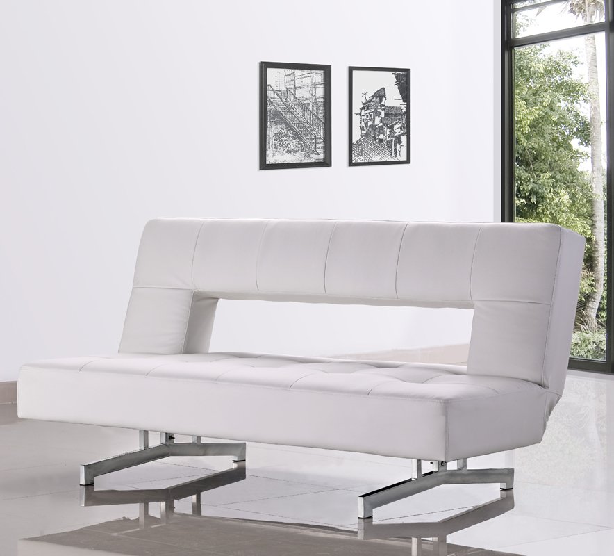 Wilshire Fold-Out Leatherette Sofa Bed - Image 3