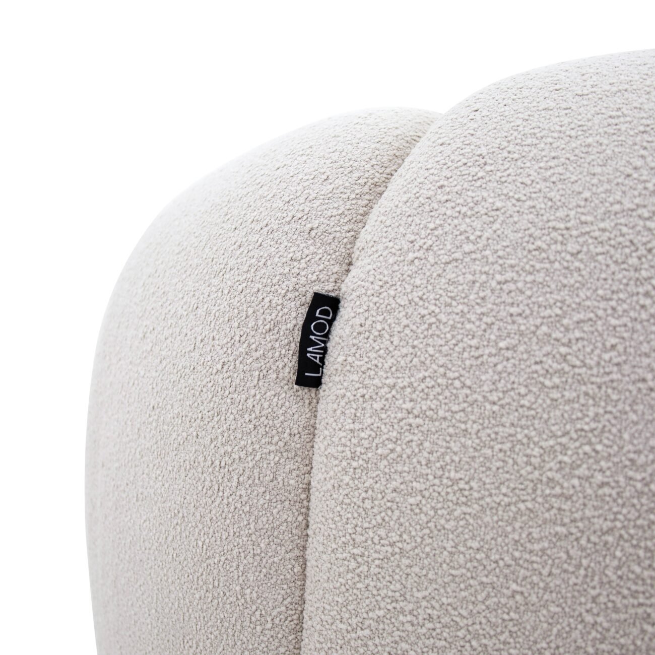 Divani Casa Yolonda - Modern Curved Beige Fabric Sofa - Image 5