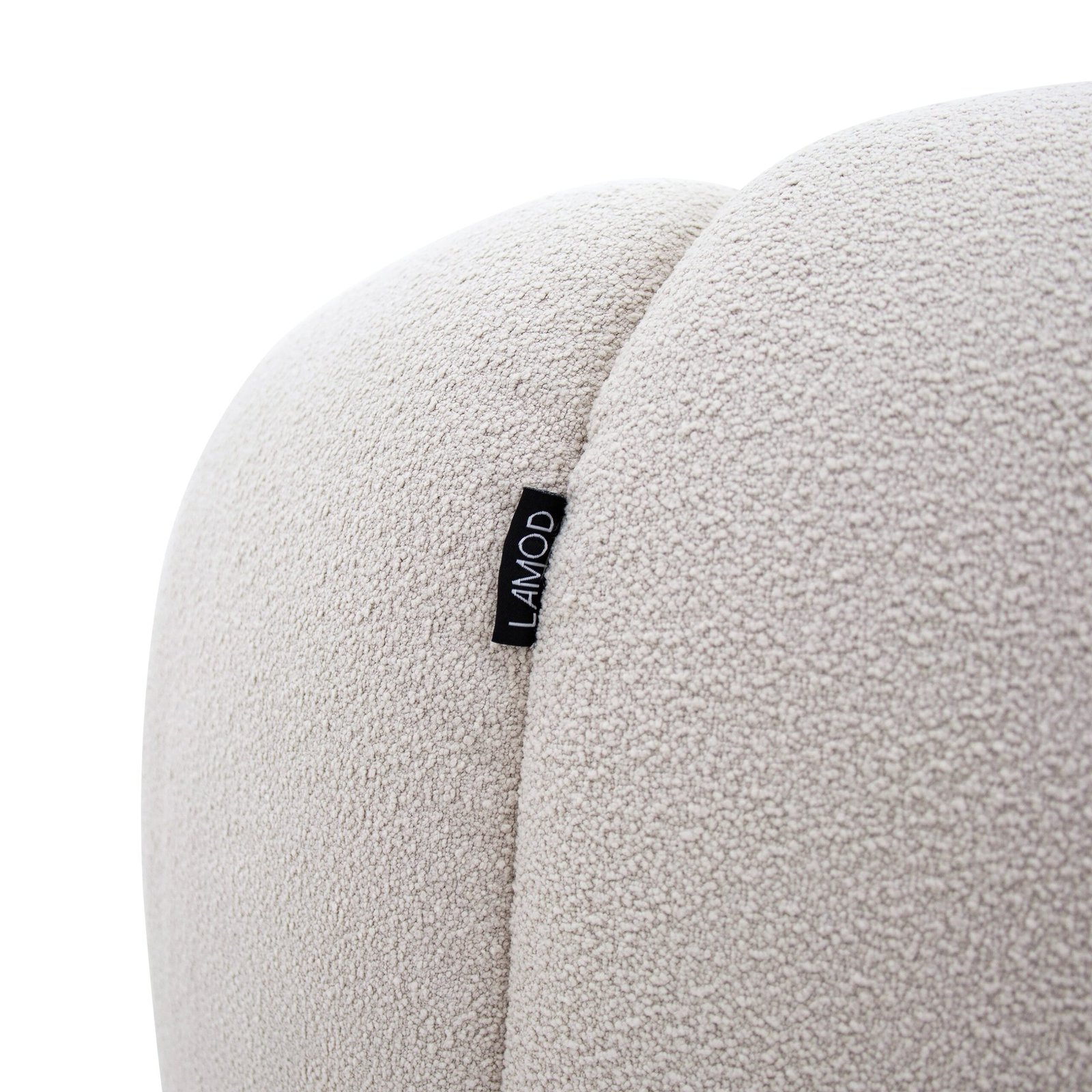 Divani Casa Yolonda - Modern Curved Beige Fabric Loveseat - Image 3