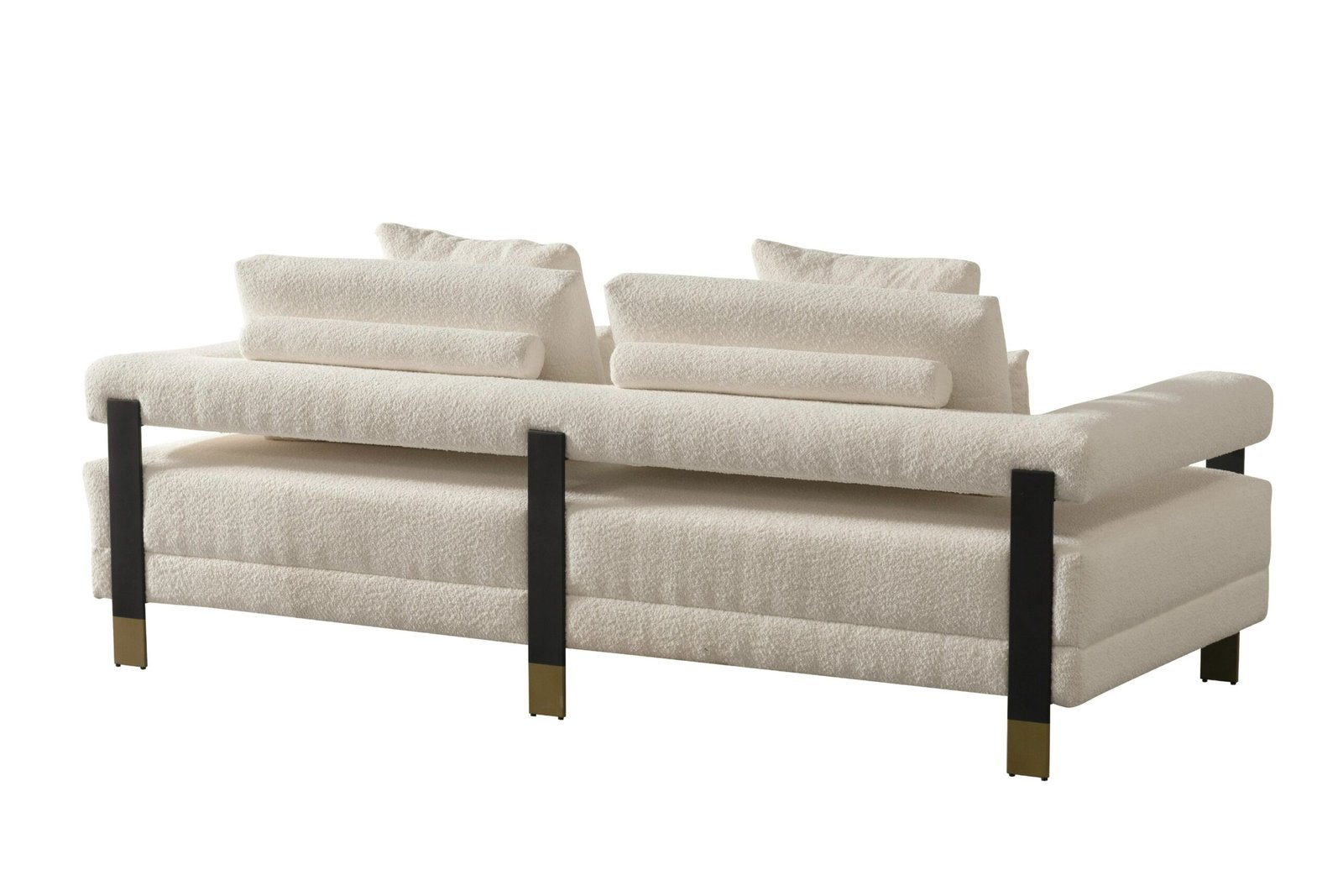 Divani Casa Stratford - Modern Off-White Fabric 3-Seater Sofa - Image 2