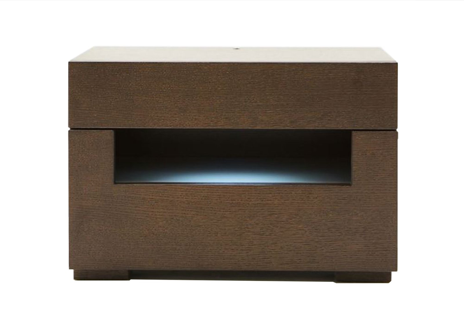 Ceres Modern Brown Oak and Grey Nightstand - Image 2