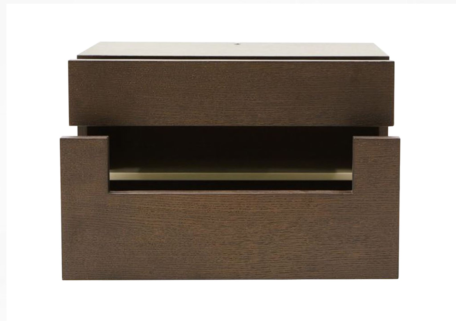 Ceres Modern Brown Oak and Grey Nightstand - Image 4