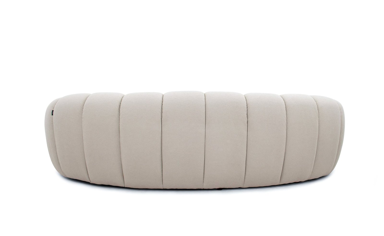 Divani Casa Yolonda - Modern Curved Beige Fabric Sofa - Image 3
