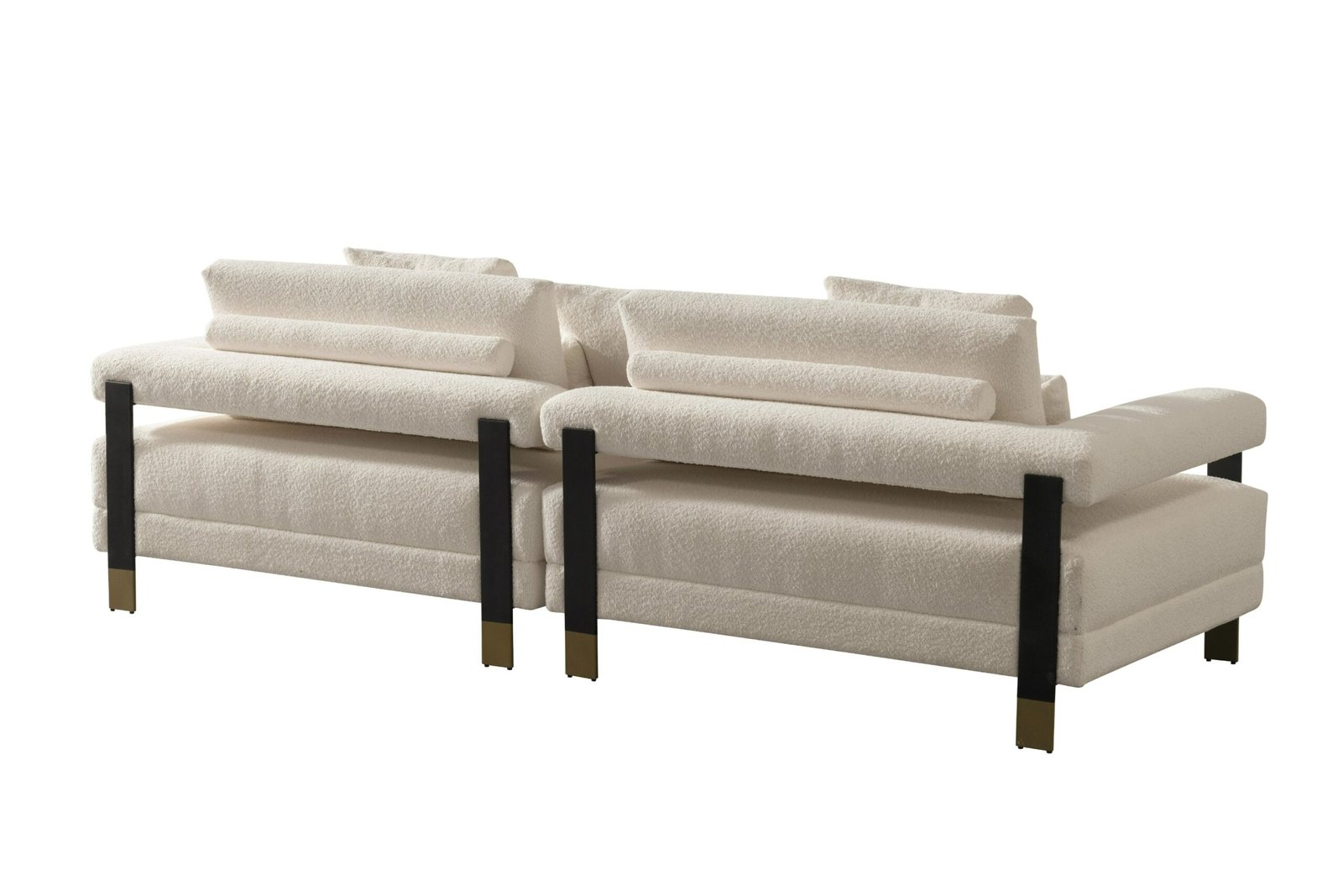 Divani Casa Stratford - Modern Off-White Fabric 4-Seater Sofa - Image 2