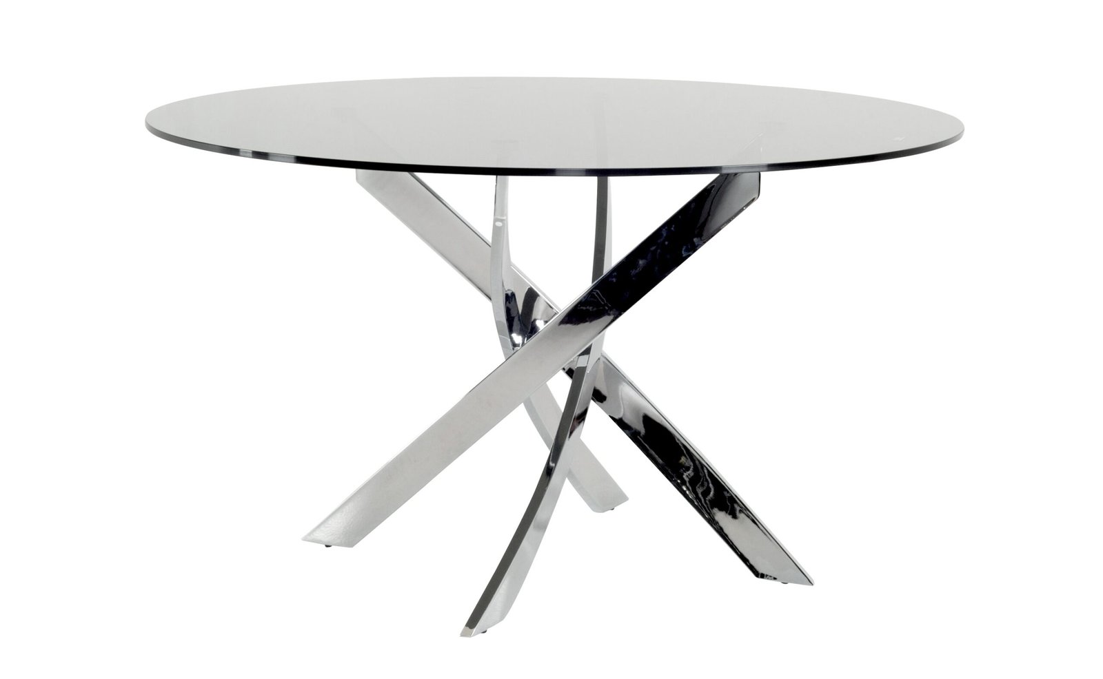 Modrest Pyrite Modern Round Glass Dining Table - Image 2