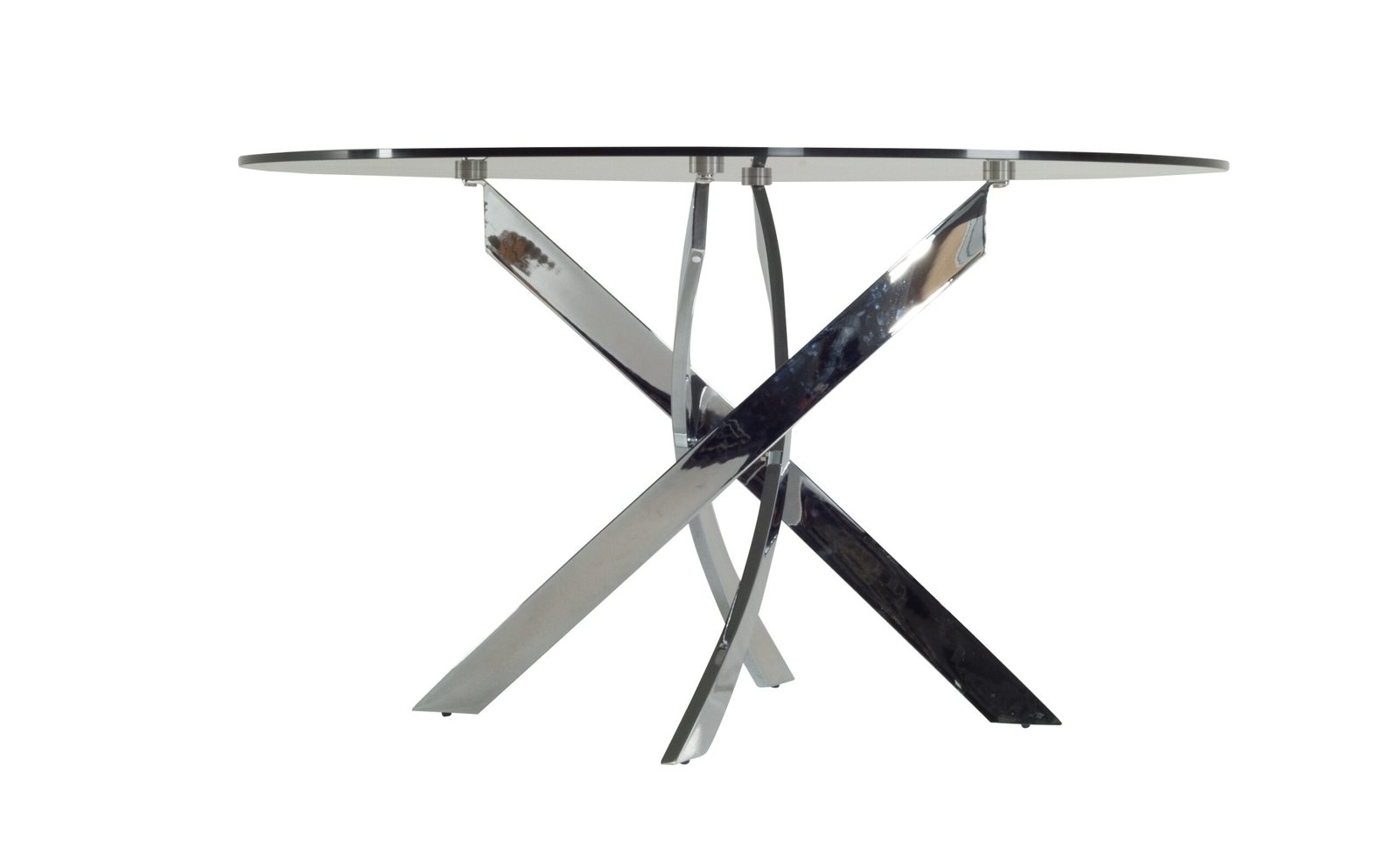 Modrest Pyrite Modern Round Glass Dining Table - Image 4