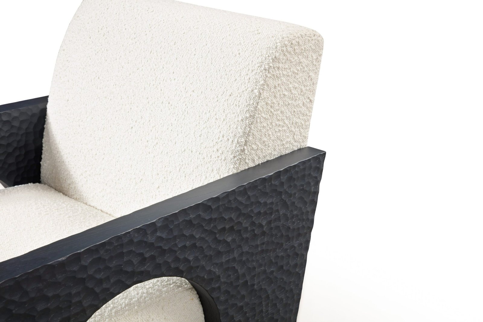 Modrest Midland - Modern Off White Fabric + Black Oak Accent Chair - Image 5