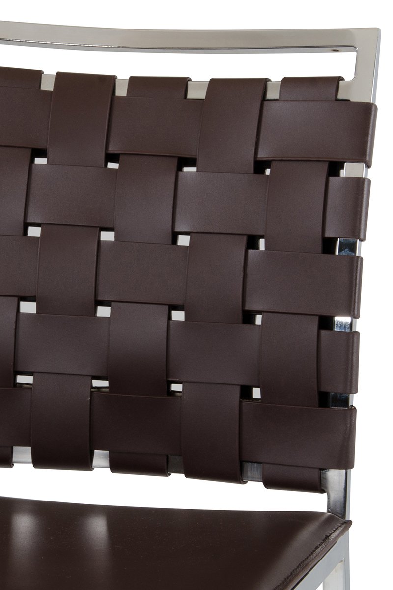 Shasta - Modern Brown Eco-Leather Bar Stool (Set of 2) - Image 3