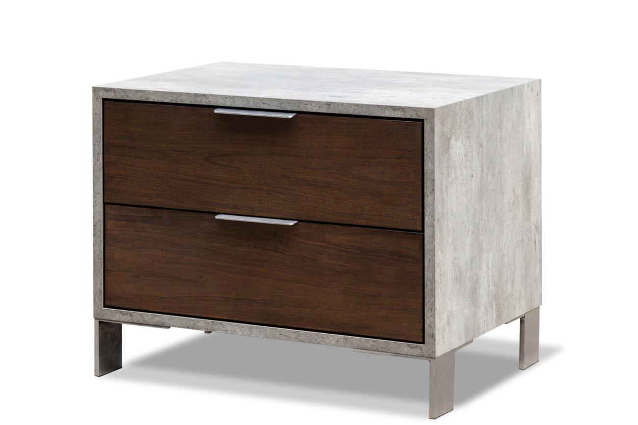 Eastern King Nova Domus Conner Modern Dark Walnut & Concrete Bedroom Set - Image 3