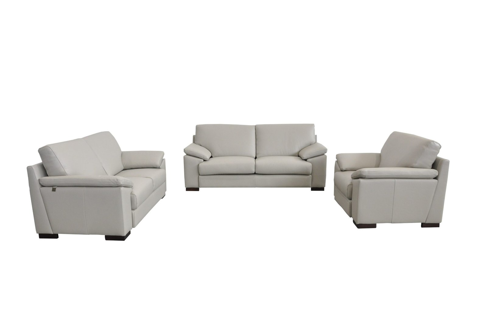 Lamod Italia Morris Italian Modern Grey Leather Chair