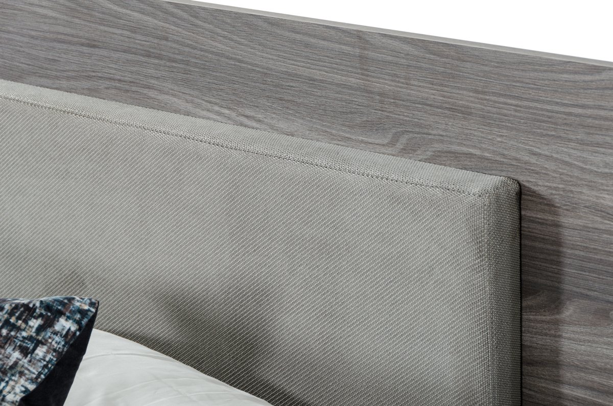 Nova Domus Enzo Italian Modern Grey Oak & Fabric 4-Piece Bedroom Set - Image 5