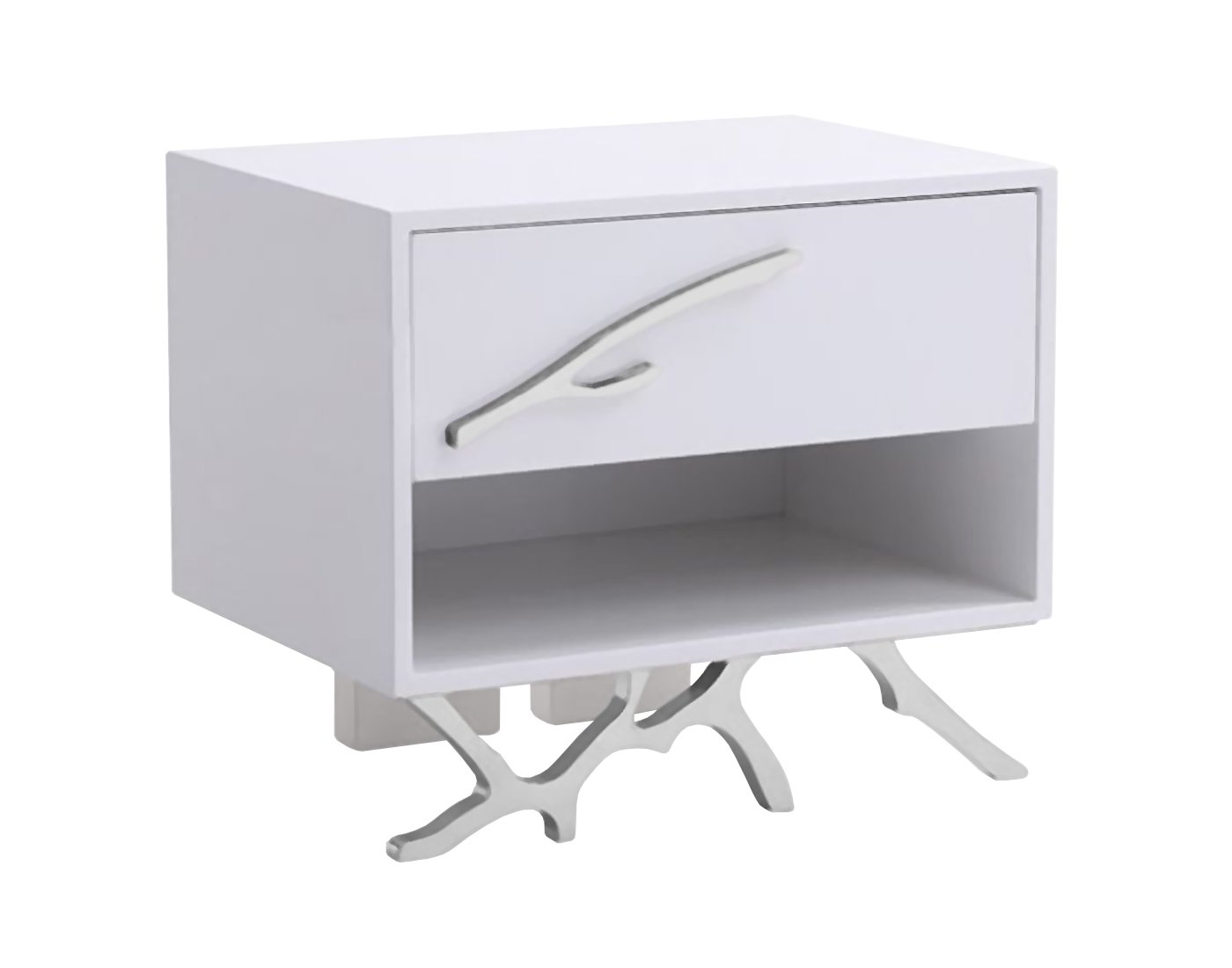 Modrest Legend Modern White Nightstand - Image 4