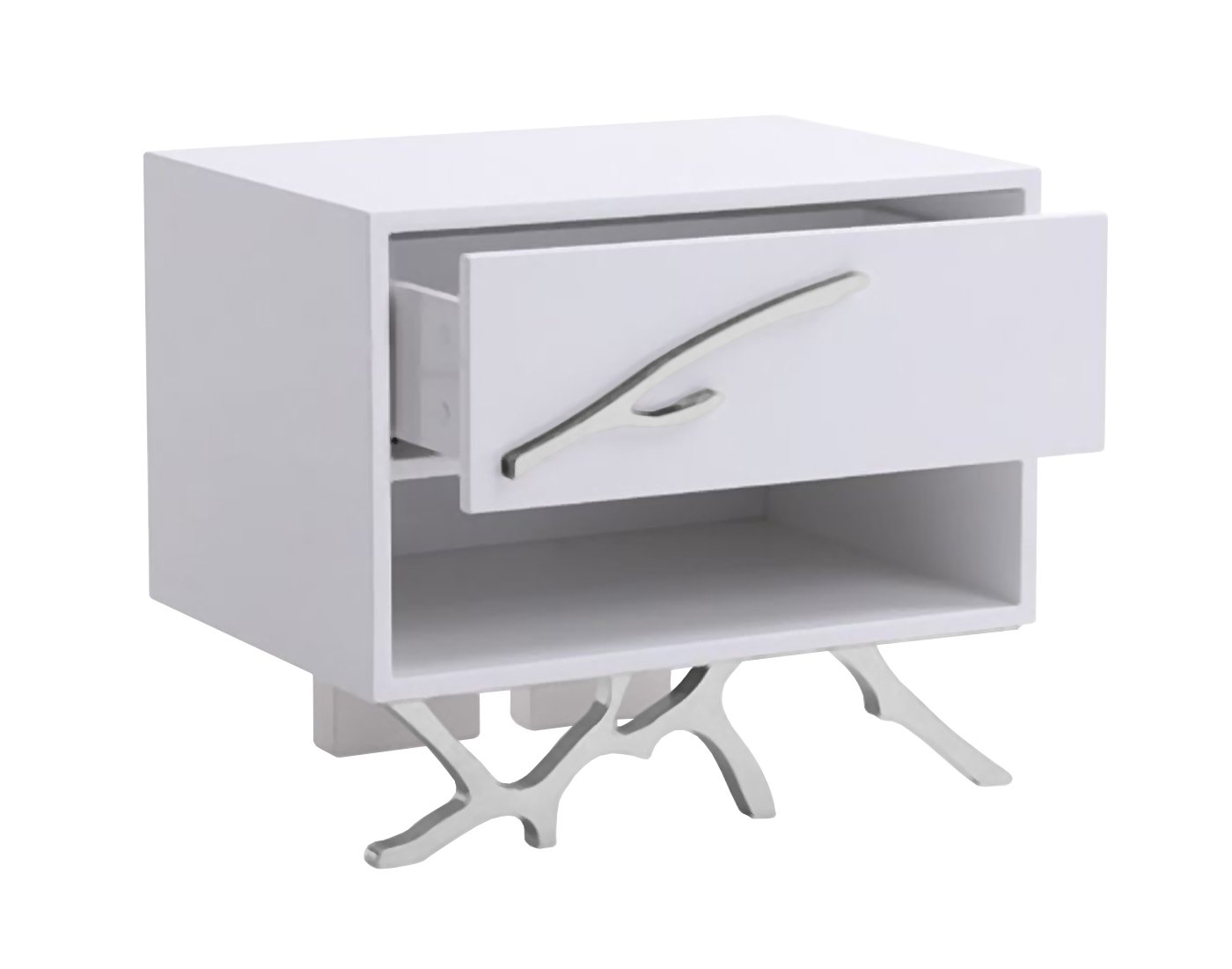 Modrest Legend Modern White Nightstand - Image 5
