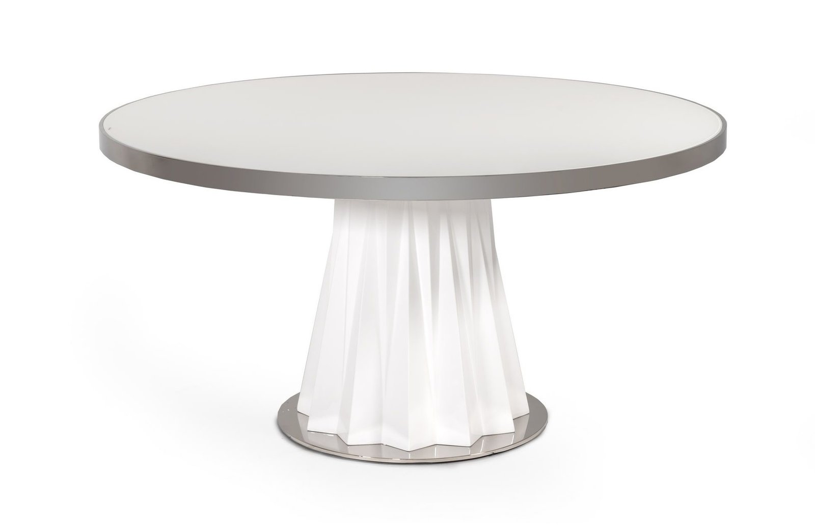 Modrest Cabaret Modern White Round Dining Table - Image 5