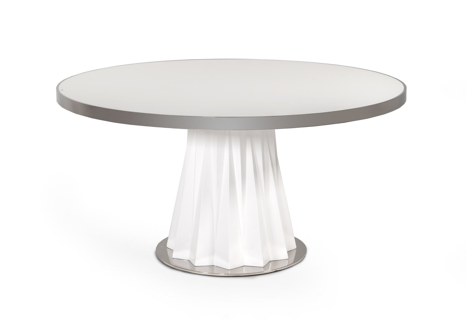 Modrest Cabaret Modern White Round Dining Table - Image 4