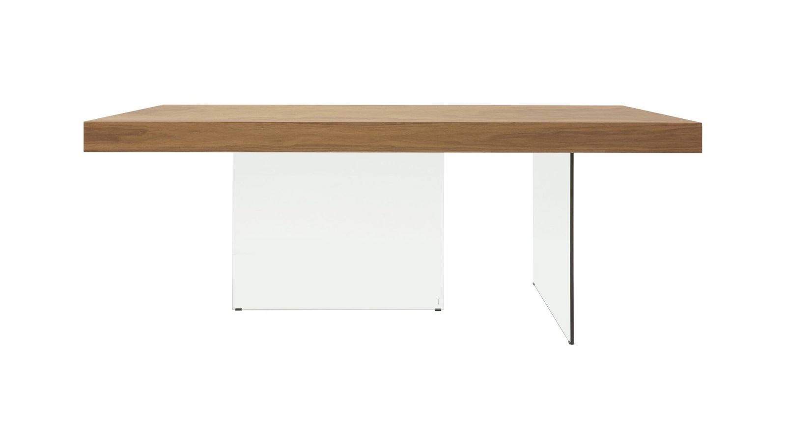 Modrest Encino Modern Walnut & Glass Dining Table - Image 5