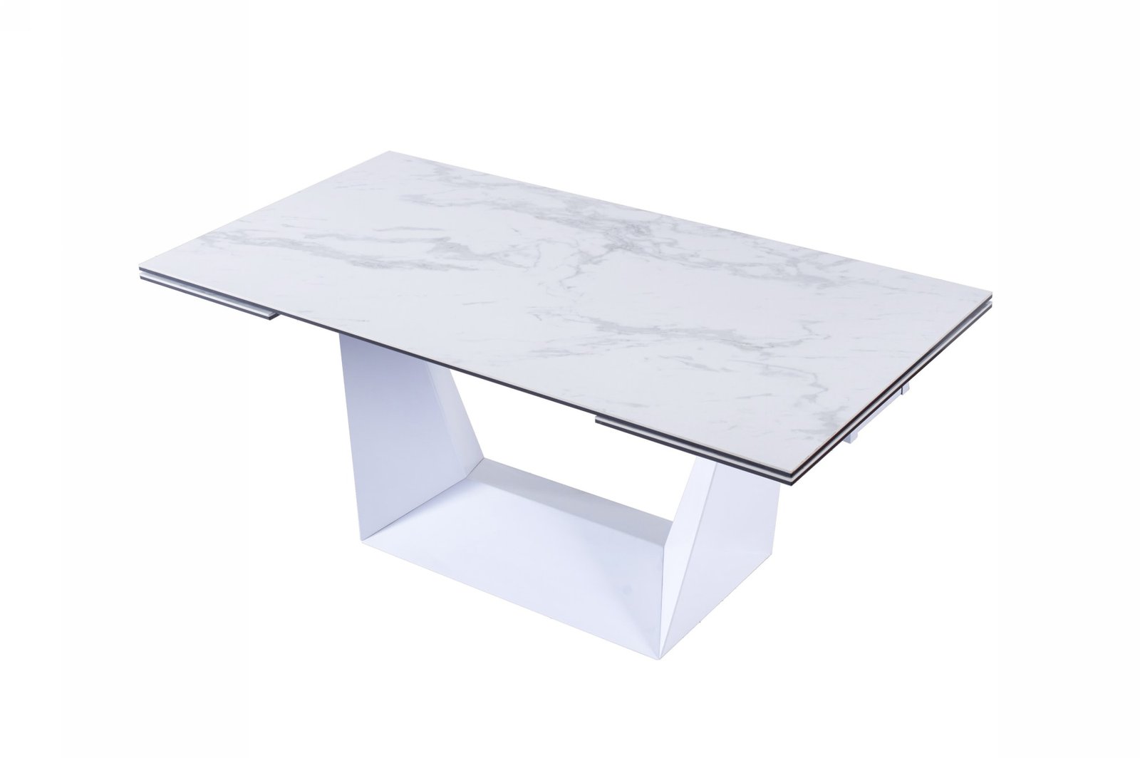 Modrest Baldwin - Modern White Ceramic Extendable Dining Table - Image 3