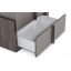 Nova Domus Lucia - Italian Modern Matte Grey / Elm Grey Bed + 2 Nightstands Set - Image 3
