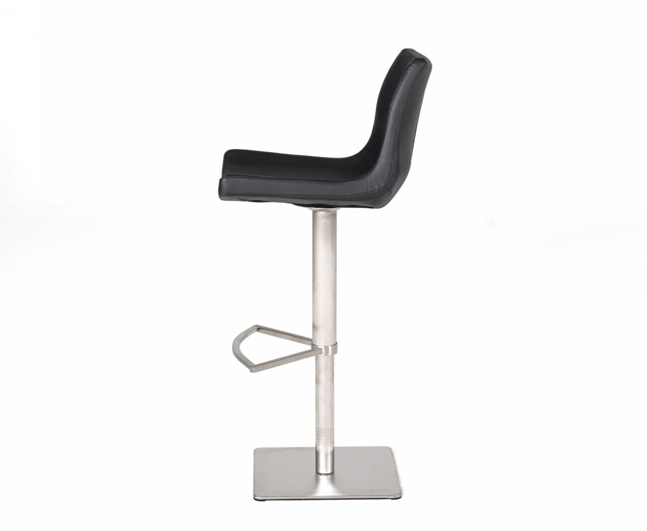 Modrest Aaron - Modern Black Eco-Leather Bar Stool - Image 2