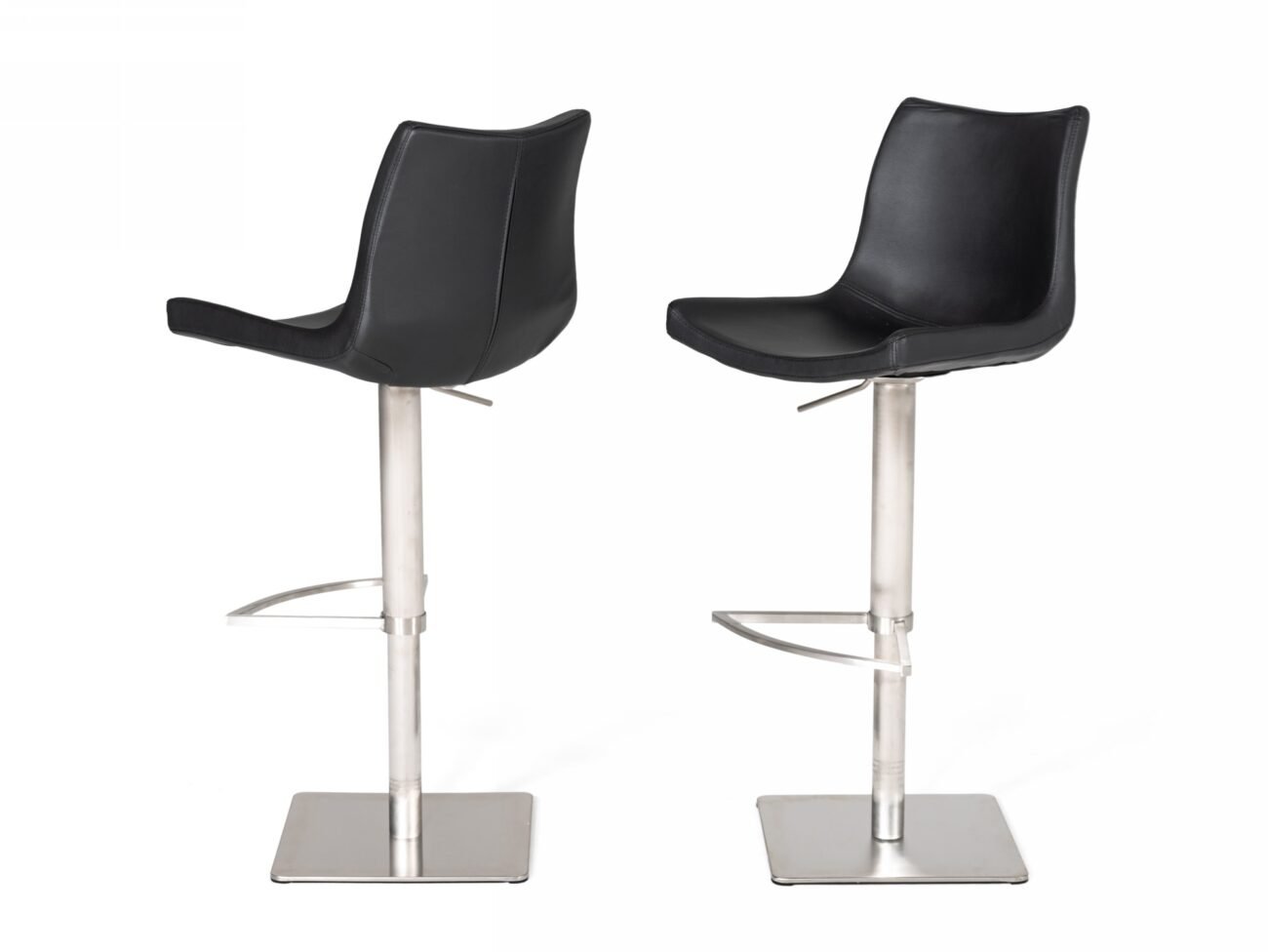Modrest Aaron - Modern Black Eco-Leather Bar Stool - Image 4