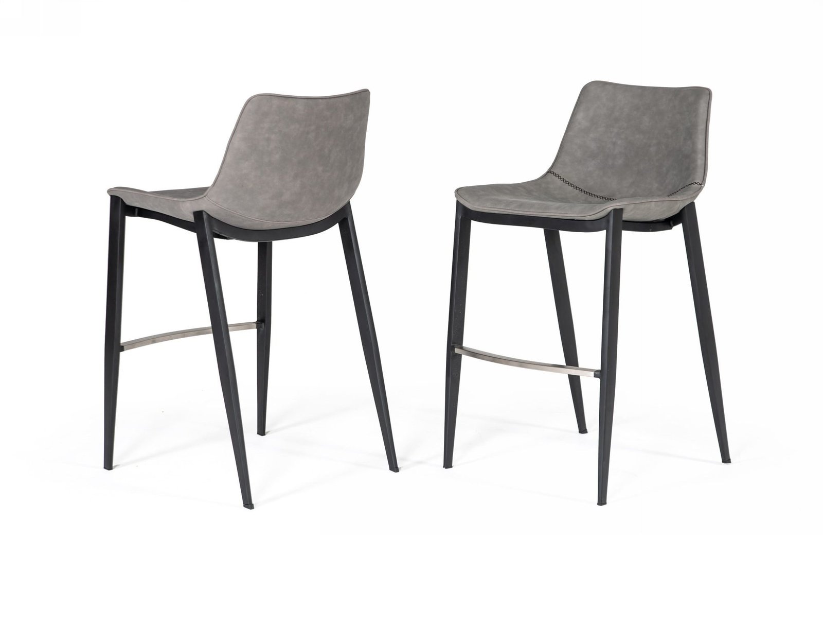 Modrest Jane - Modern Grey & Black Counter Stool (Set of 2) - Image 4