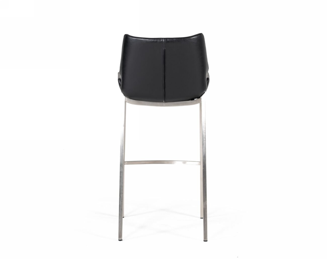 Modrest Dave - Modern Black Eco-Leather Bar Stool (Set of 2) - Image 3