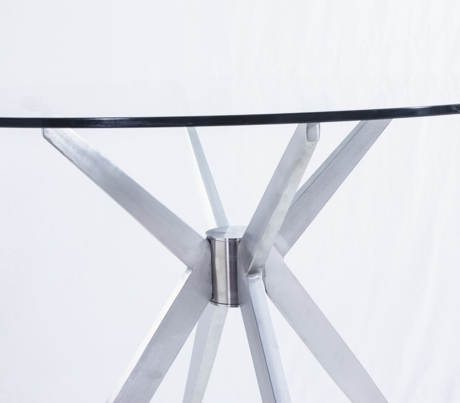 Modrest Dallas - Modern Brushed Stainless Steel Dining Table - Image 2