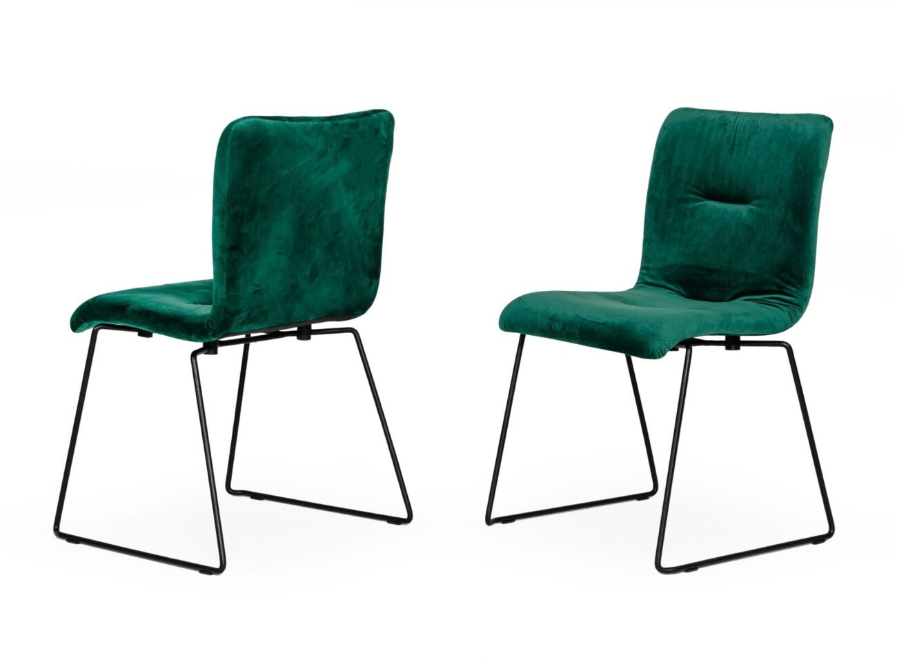 Modrest Yannis - Modern Green Fabric Dining Chair (Set of 2) - Image 5
