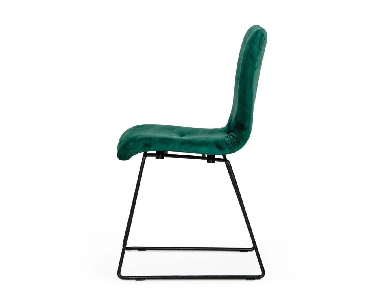 Modrest Yannis - Modern Green Fabric Dining Chair (Set of 2) - Image 2