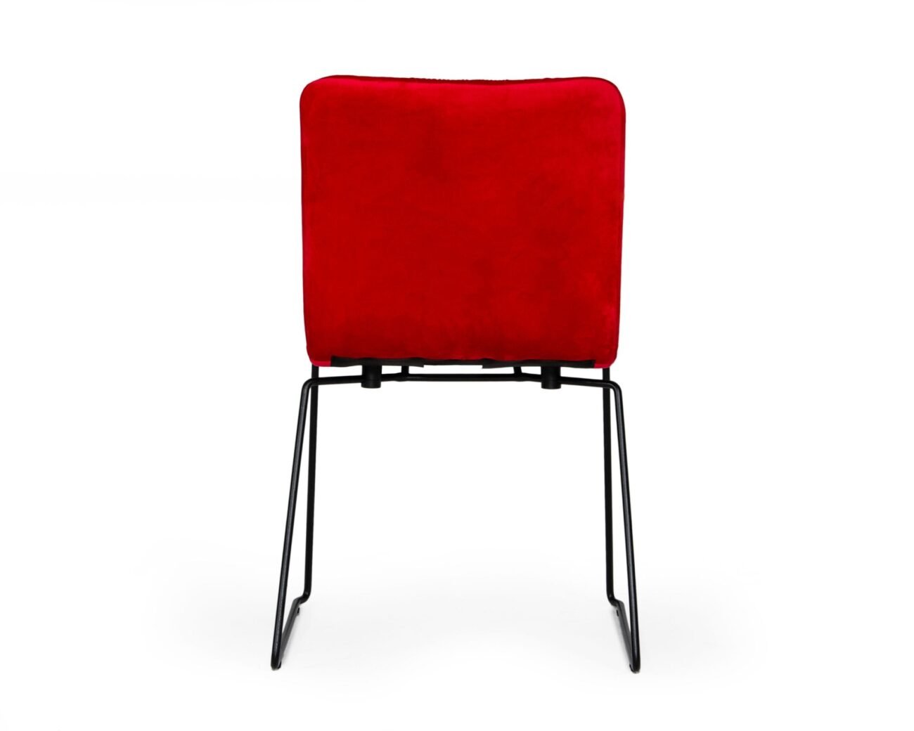 Modrest Yannis - Modern Red Fabric Dining Chair (Set of 2) - Image 3