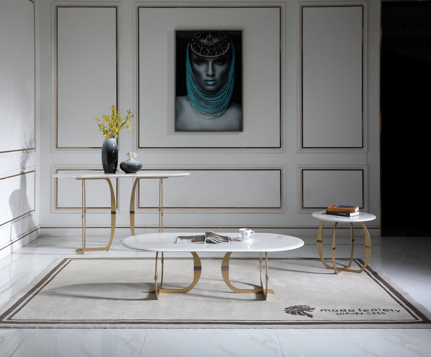 Modrest Echo - Modern Marble End Table - Image 5