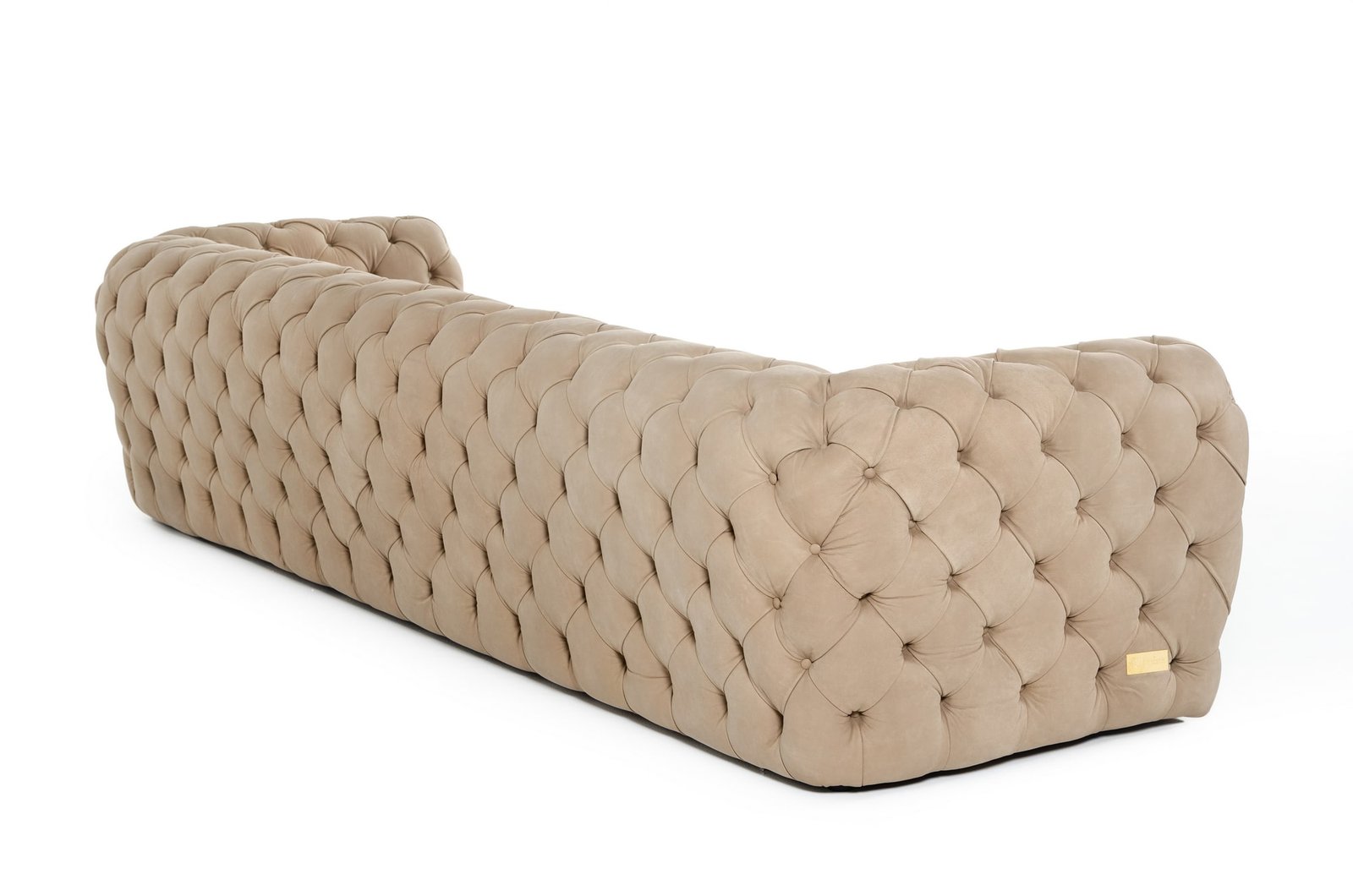 Lamod Italia Ellington- Italian Beige Nubuck Leather 4-Seater Sofa - Image 3