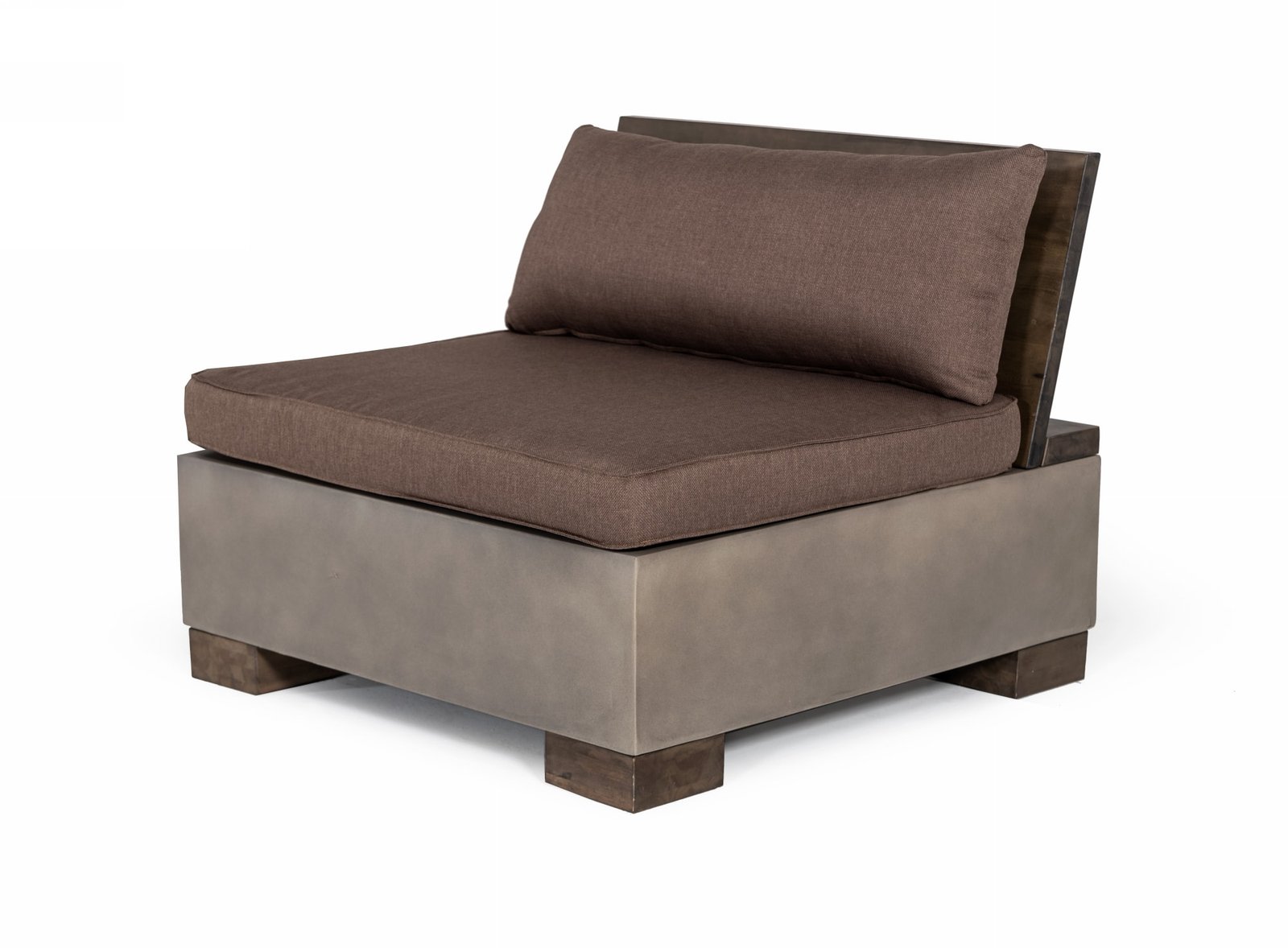 Modrest Delaware - Modern Concrete Modular Sectional Sofa Set with Square Coffee Table - Image 2