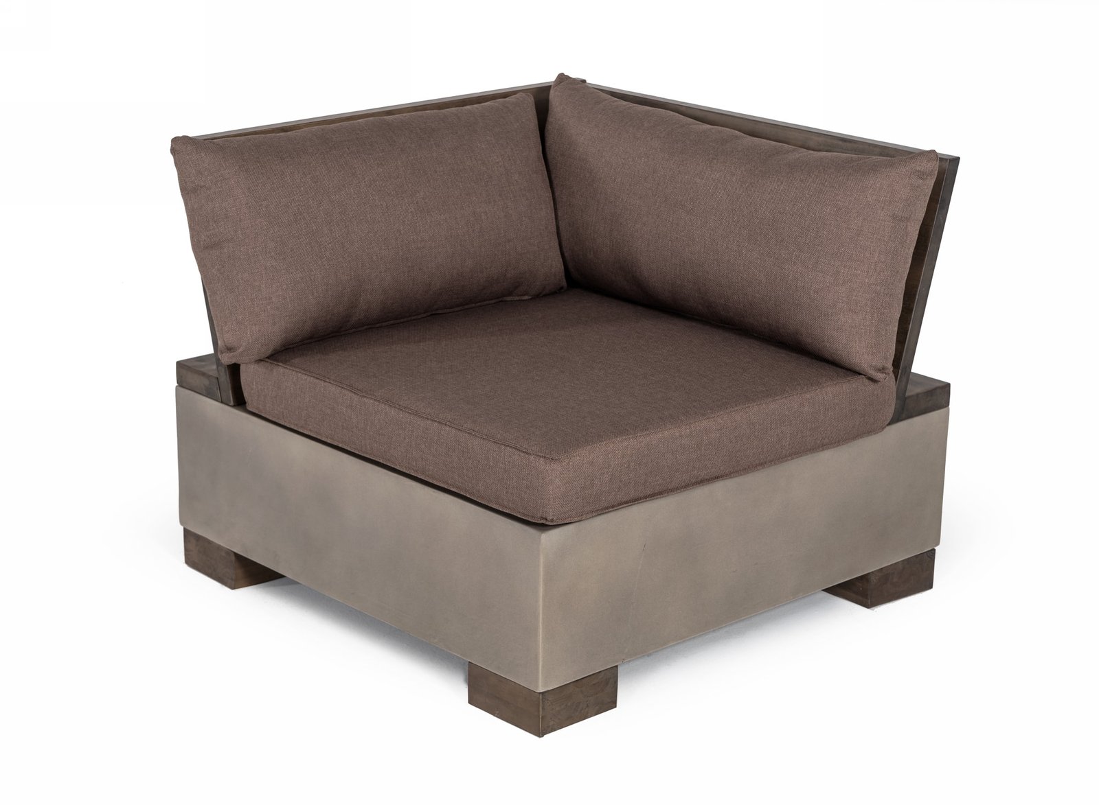 Modrest Delaware - Modern Concrete Modular Sectional Sofa Set with Square Coffee Table - Image 3