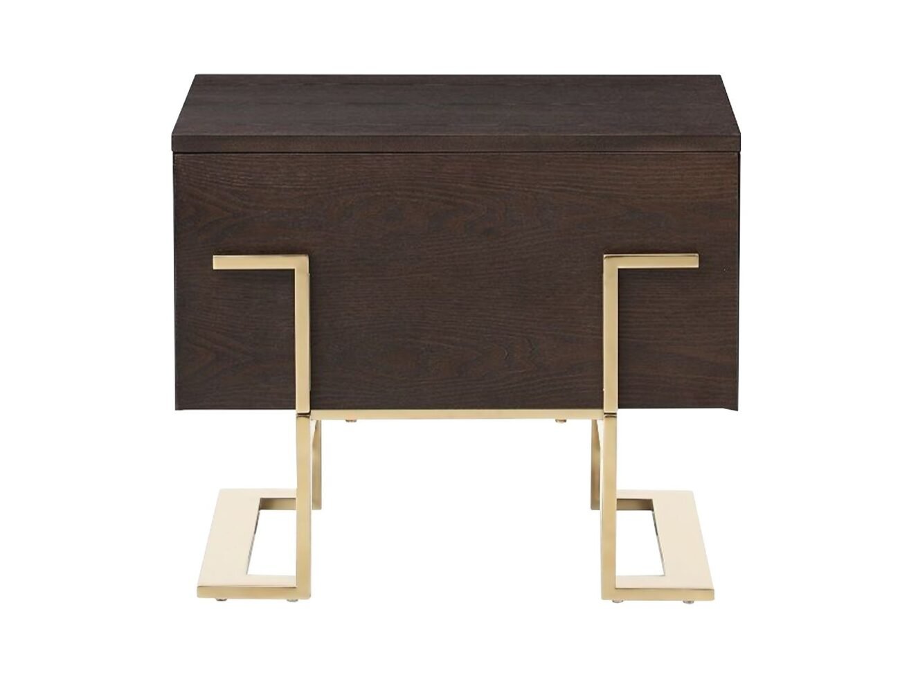 Modrest Moontide - Glam Beige Velvet and Brushed Brass 4-Piece Bedroom Set - Image 5