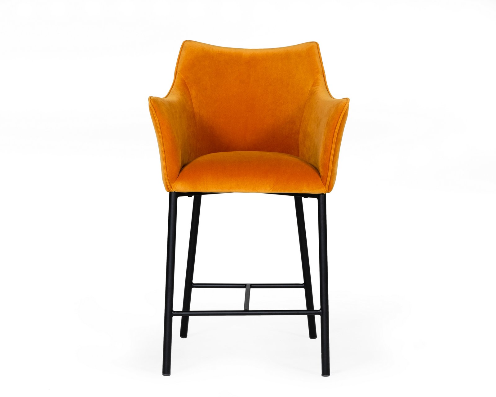 Modrest Exodus - Modern Orange Velvet Counter Stool - Image 4